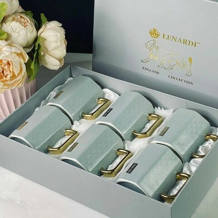 Lenardi 106-330 Набор из 6 кружек 350мл в под.уп.(х6)Фарфор