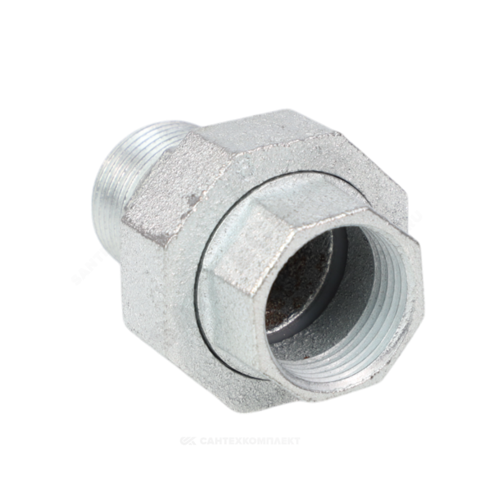 Соединитель прямой американка чугун оц Ду 20 (3/4") ВР/НР Fittex