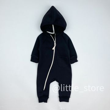 Комбинезон "Simple" из футера с начесом, Черный