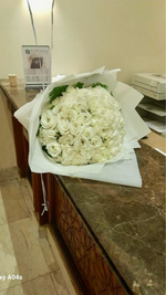 Букет из 57 Белых Роз