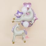 Шар 3D (38''/97 см) Фигура, Нежный единорог, Сатин, 1 шт. в уп.