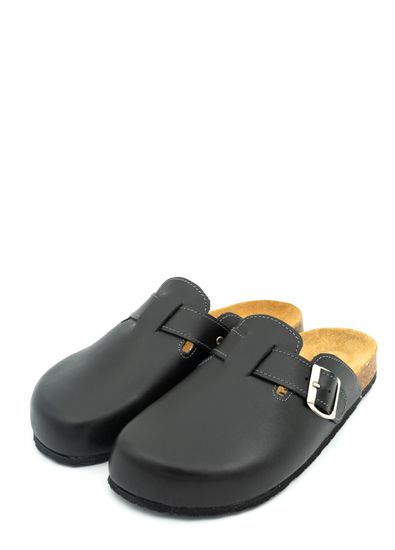 05 | "Maka" | Черные женские медицинские сабо натуральная кожа