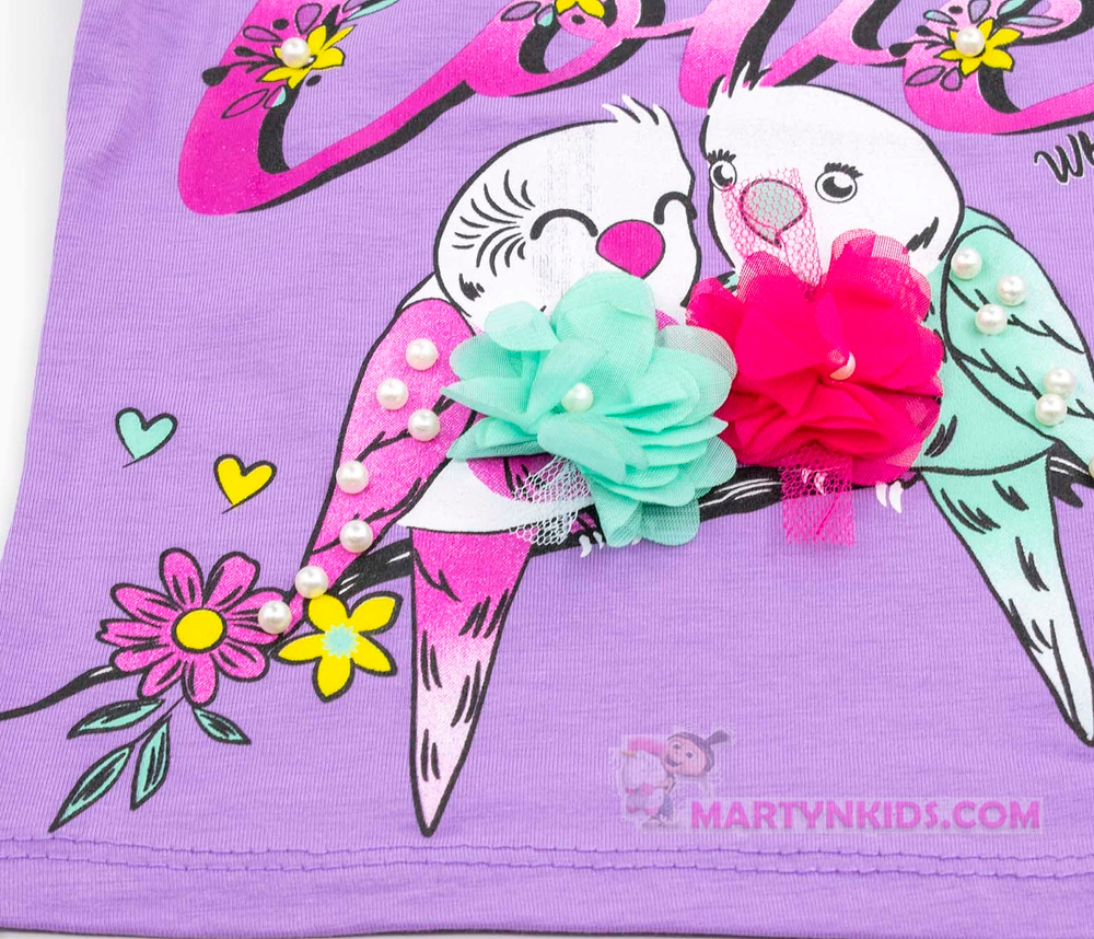 футболка LOVE попугайчики Whoops 4884