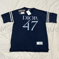 Синяя футболка Dior с принтом 47