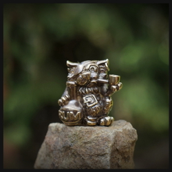 Бусина "ЙхоКот" для темляков или браслетов , латунь