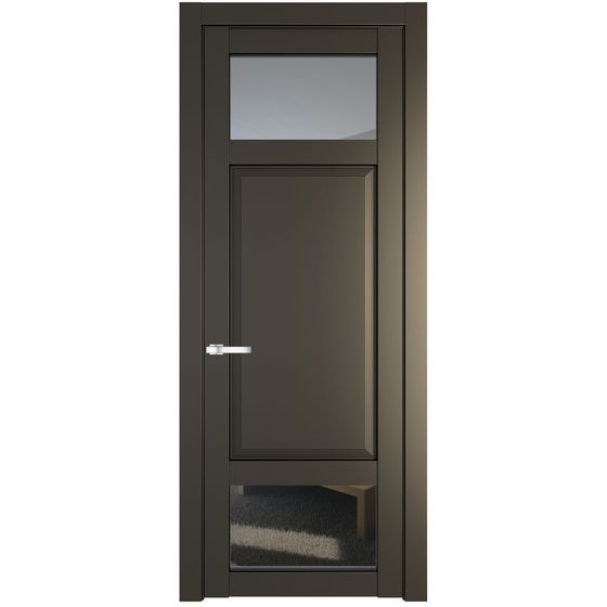 Межкомнатная дверь эмаль Profil Doors 2.3.4PD перламутр бронза стекло прозрачное