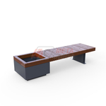 Лавка Rail Road 03 с вазоном