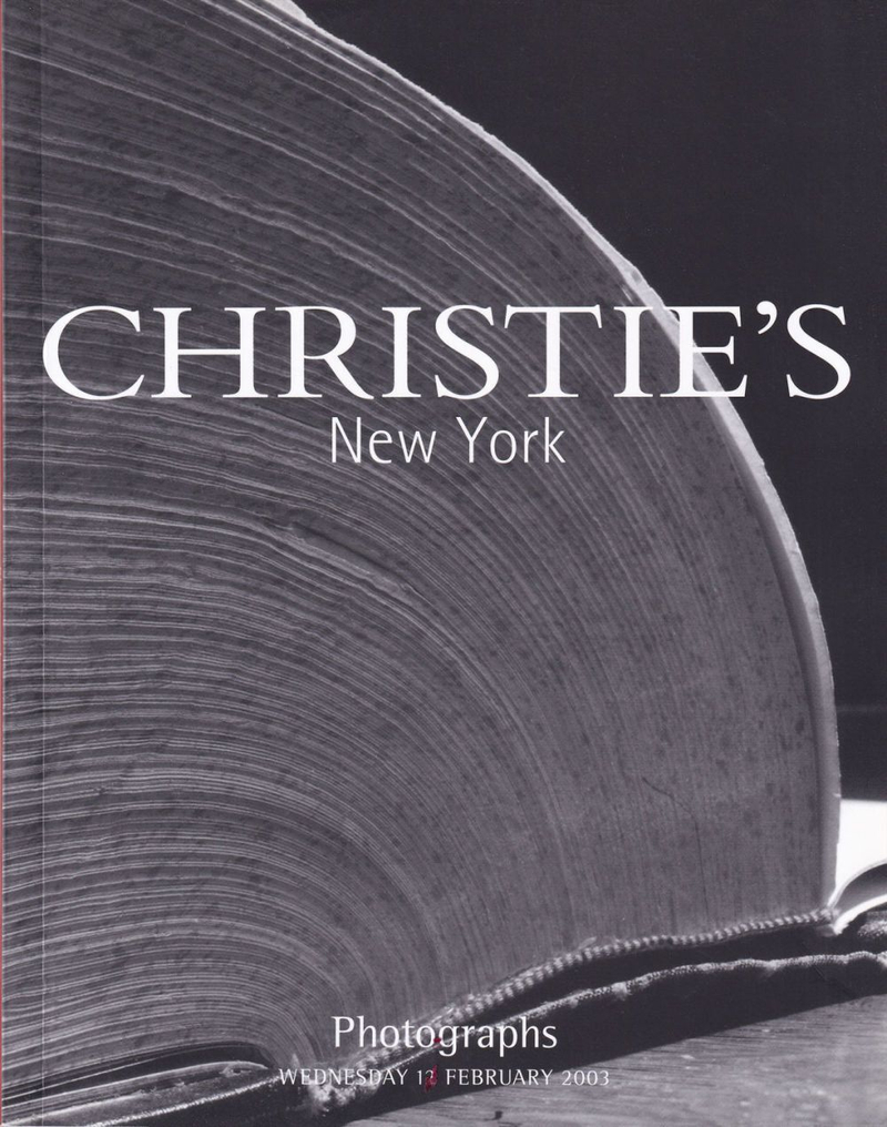 Каталог аукциона Christie’s, Нью-Йорк, Фотографии от 12 февраля 2003 года