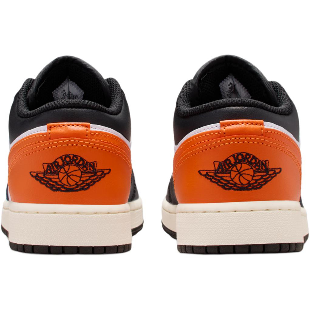 Jordan Air Jordan 1 Low top Basketball Shoes Black White Orange Unisex