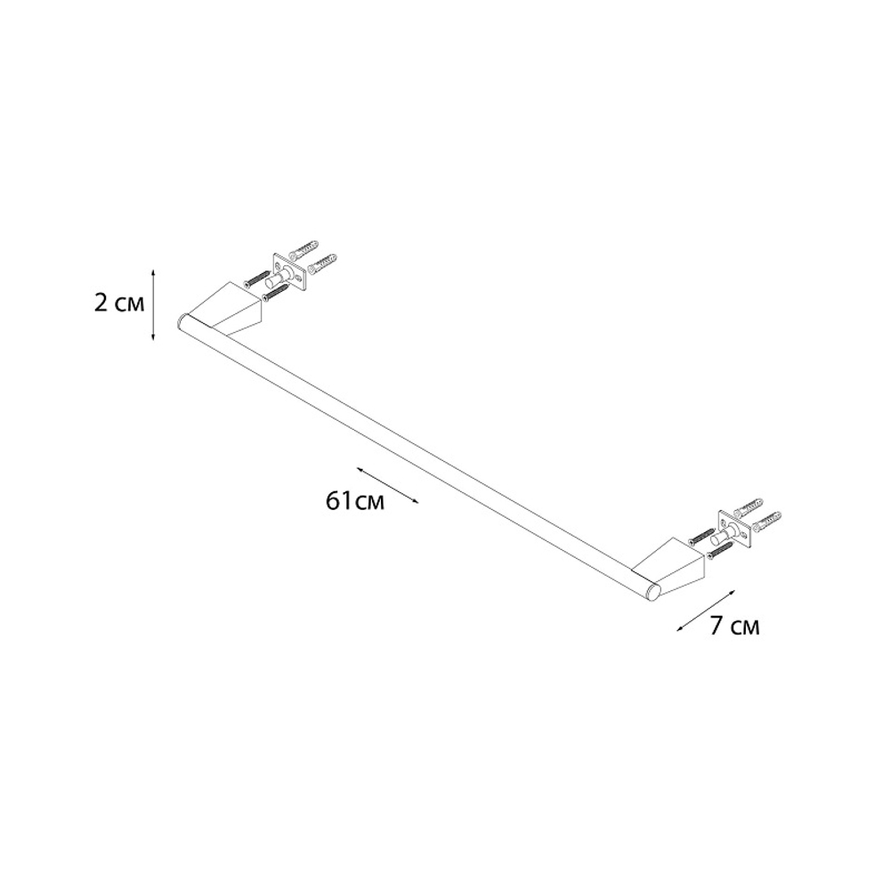 Полотенцедержатель трубчатый Fixsen Trend, черный (FX--97801)
