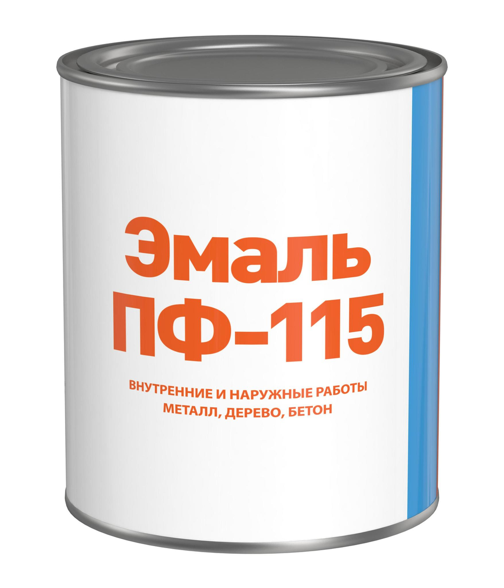Эмаль ПФ-115 полуматовая цвет красный (0,8кг)