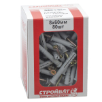 ДЮБЕЛЬ-ГВОЗДЬ СТРОЙБАТ С ПОТАЙНОЙ МАНЖЕТОЙ 8Х60 80ШТ 4177