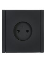 FORTE&PIANO Розетка 1-местная без заземления без защитных шторок винтовое крепление 10А FP118 черный IEK