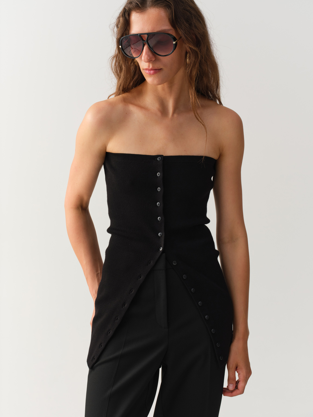 Вязаный корсет BUTTON