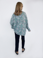 Рубашка цветок зеленая 3