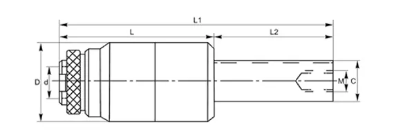 Патрон резьбонарезной OCM с ц/х 25 мм, М3-М16, тип GT12