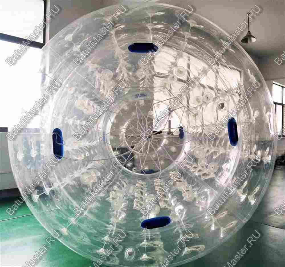 Аттракцион Водный роллер "Прозрачный" ТПУ, 2.6*2.2*2.2 м