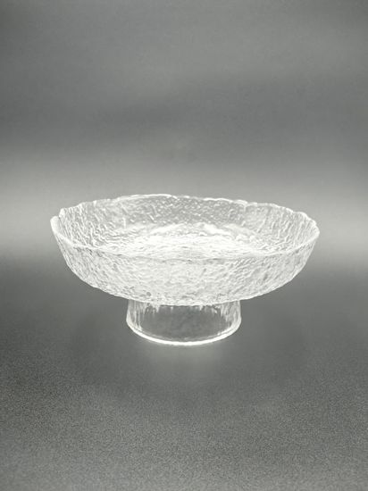 Блюдо из стекла 20 см. на ножке