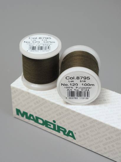 Нитки швейные Madeira aerofil №120 Col. 8795 хаки (100 м)