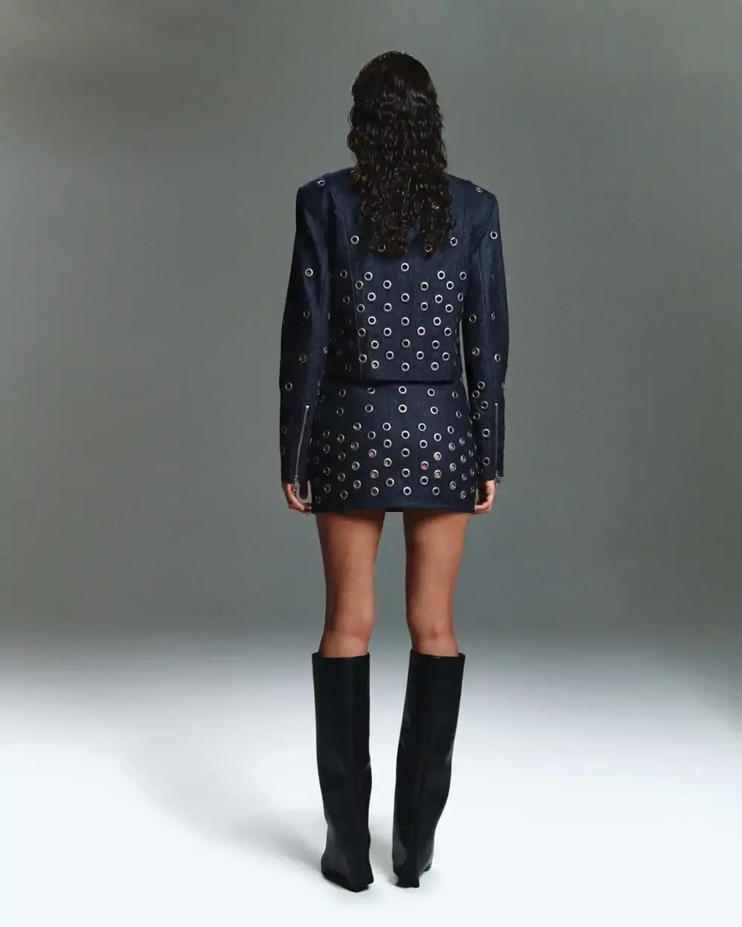 Мини-юбка Raw с люверсами