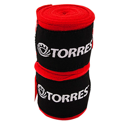 Бинт боксерский TORRES, PRL619016R, дл. 2,5 м, шир. 5 см, 1 пара, хлопок, красный