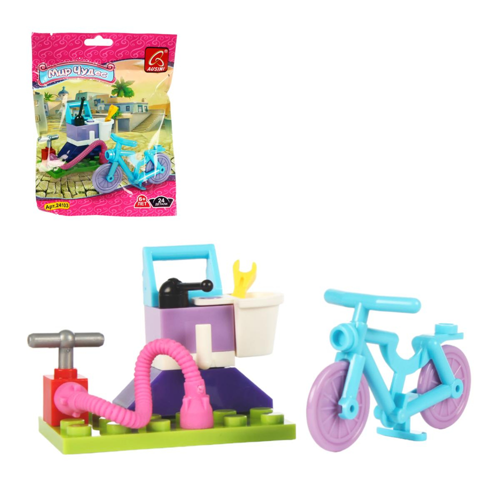 Конструктор блочный Аусини Город Мир чудес 24 дет. пакет 24103