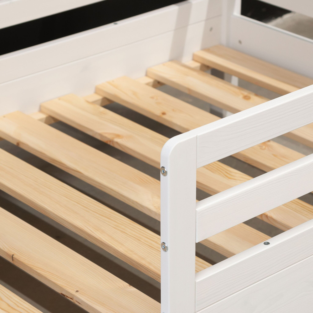 Кровать домик односпальная 90х200 Альков, белая