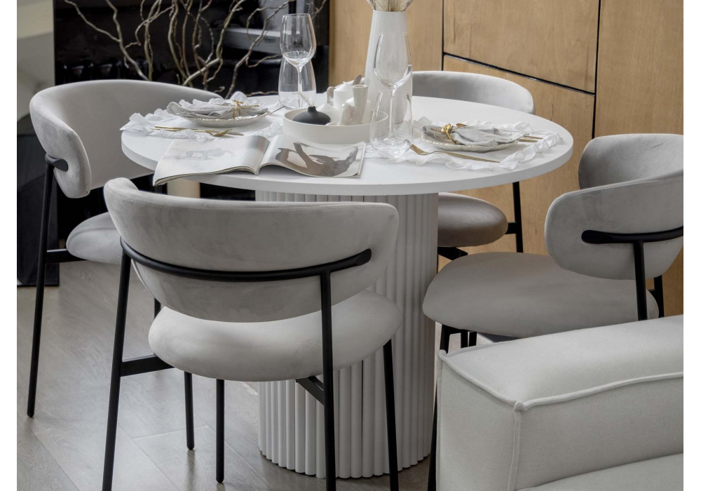 Стол деревянный Woodville Барел 110 белый, белый, ножки белые