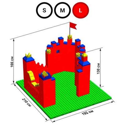 Набор GigaBloks 10: Крепость на платформе