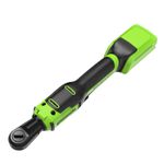 Гайковерт-трещотка акк. Greenworks GD24RW, 24V,б/щет,0-250об/мин, 1/2", 80Нм, 70 мм,1x2Ач,ЗУ,сумка,кор (3804007CUA)