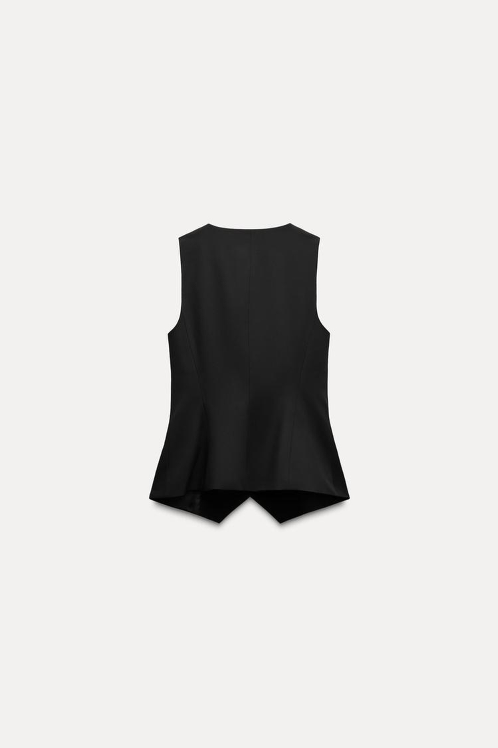 ZARA ОБЛЕГАЮЩИЙ ТОП-ЖИЛЕТ, ЧЕРНЫЙ