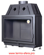 Каминная топка Экокамин Альфа 1000 B подовая черный шамот