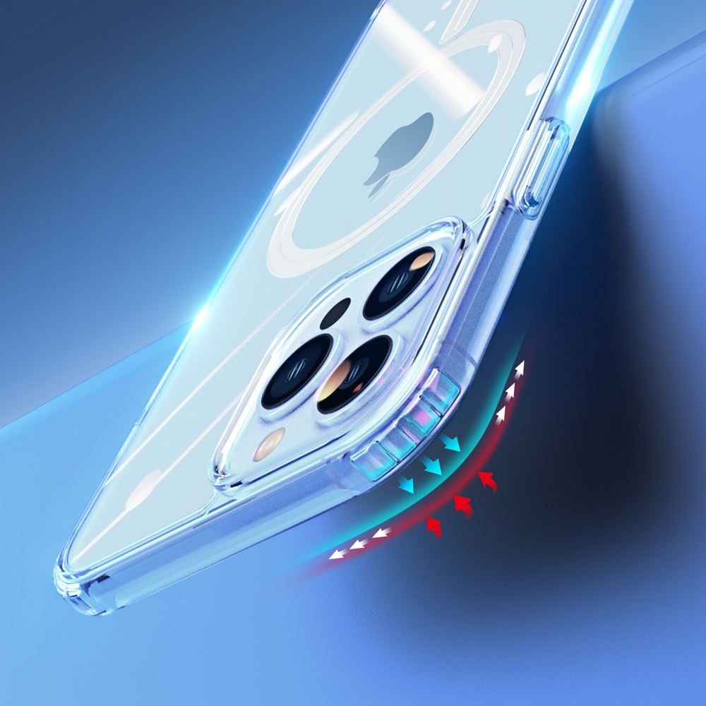 Усиленный прозрачный чехол с поддержкой MagSafe от Dux Ducis для iPhone 14 Pro Max, серия Clin Mag Series Case