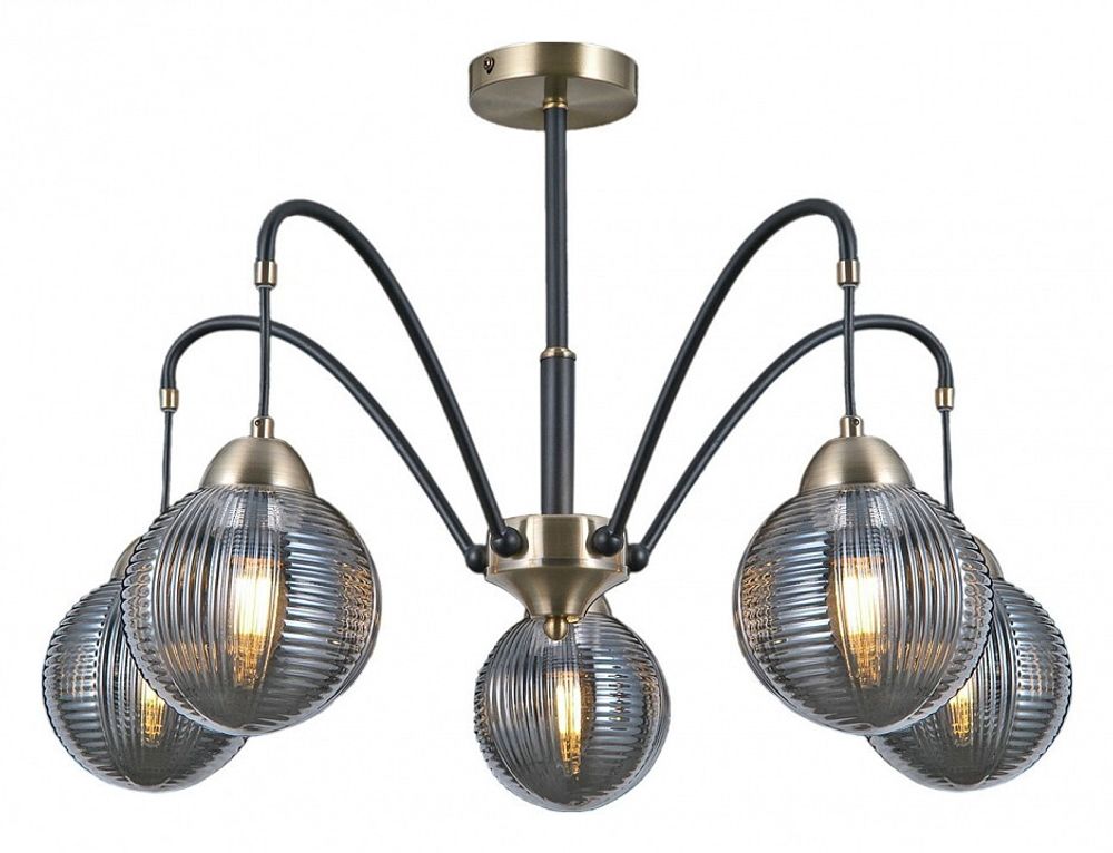 Люстра на штанге ILLUMICO  IL0433-5PSQ-79 BK AB