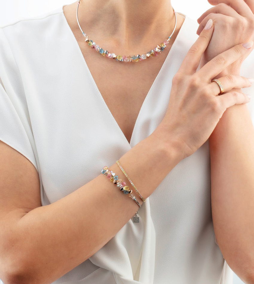 Браслет Coeur de Lion Multicolour Pastel Gold 0146/32-1590 19