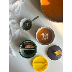 Ланч-бокс Meals, 800 мл, светло-серый/зеленый