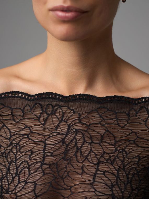 03-295 ОПТ Кружево эластичное 22 см, черный 170