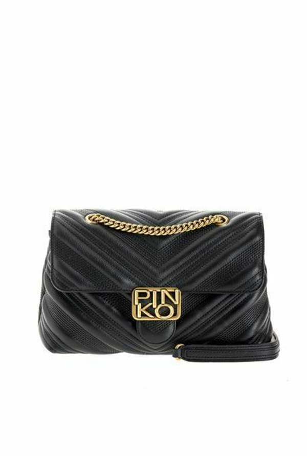 CLASSIC LOGO BAG PUFF CHEVRON -black