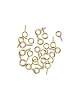 Шуруп с кольцом декоративный NA-13х6мм Цвет: Золото (50 шт) ЁЖкрепЁЖ.