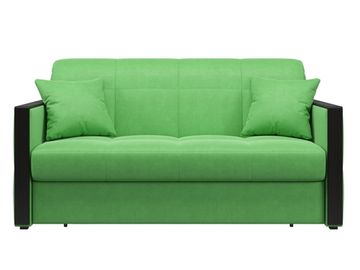Диван Лион 1,4 - Velutto 31 зеленый/накладка венге