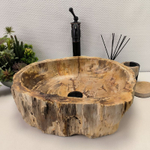 Раковина из окаменелого дерева OD-62104 49*42*15 0088