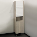 Шкаф-колонна Comforty Клеон-40 белый/дуб дымчатый