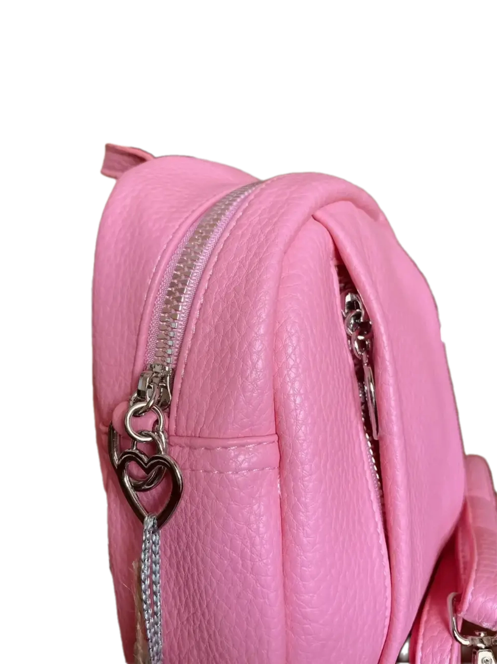 Сумка-рюкзак женская QOZA из экокожи, розовая, 1,5 л