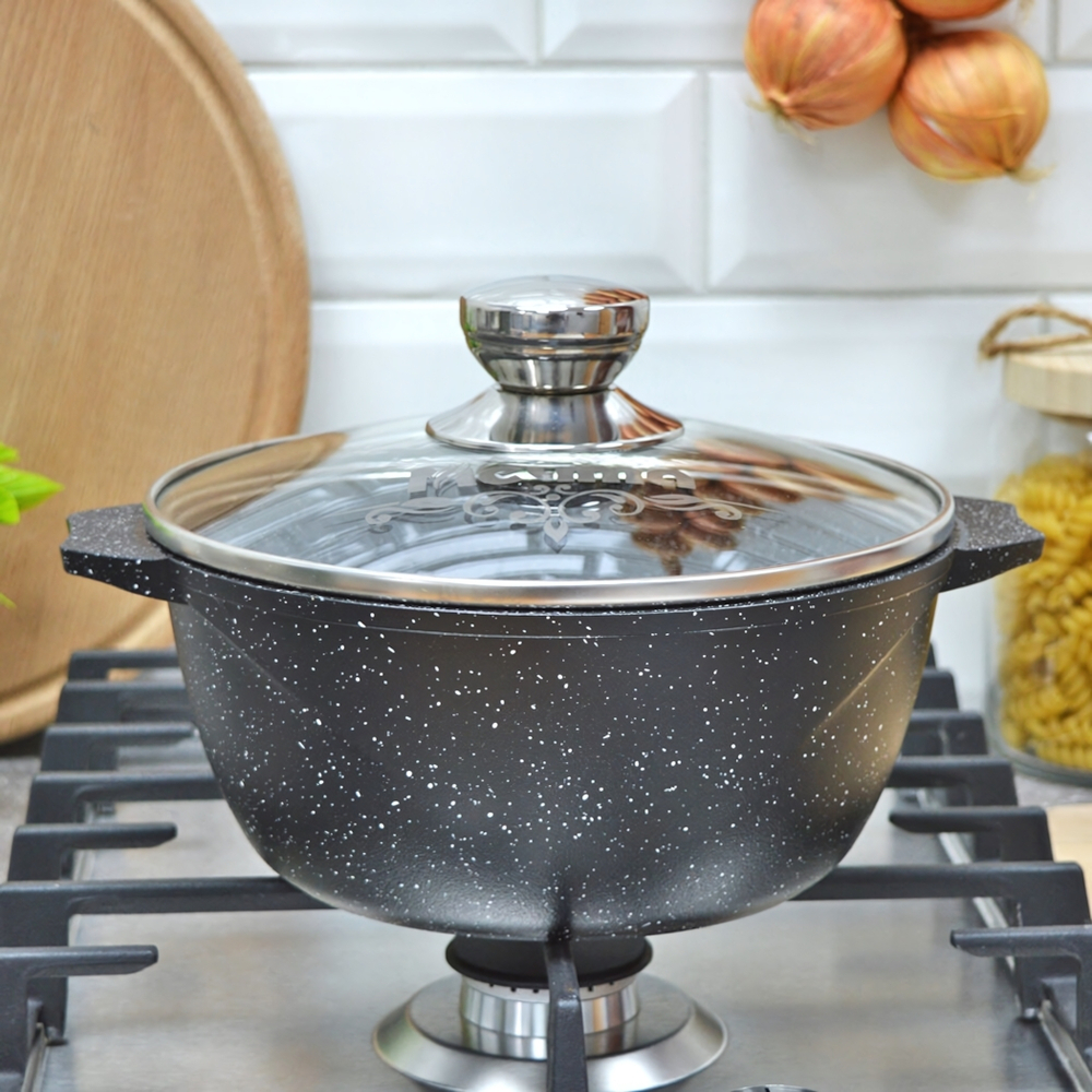 Кастрюля 2л Гранит black Induction Pro