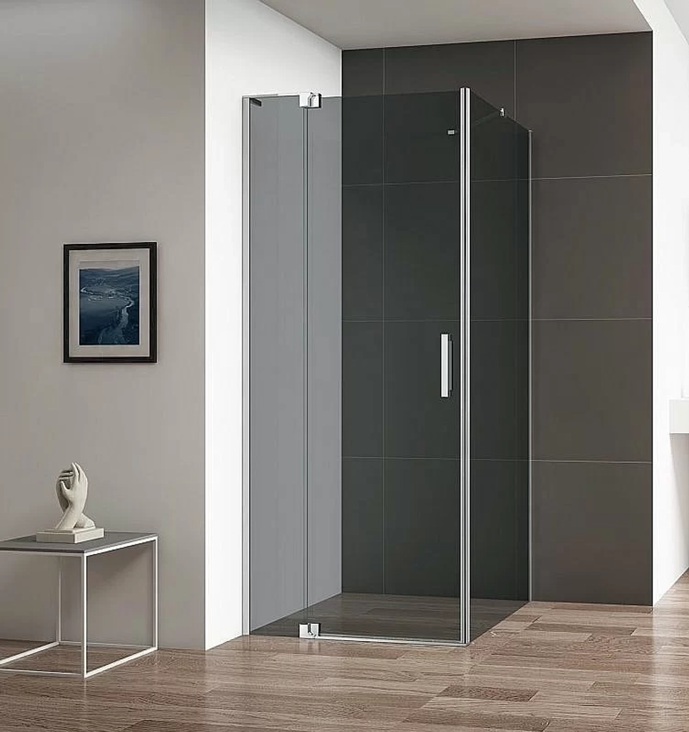 Душевой уголок Cezares Slider 89х105 SLIDER-AH-1-90-100/110-GRIGIO-Cr стекло серое тонированное/профиль хром