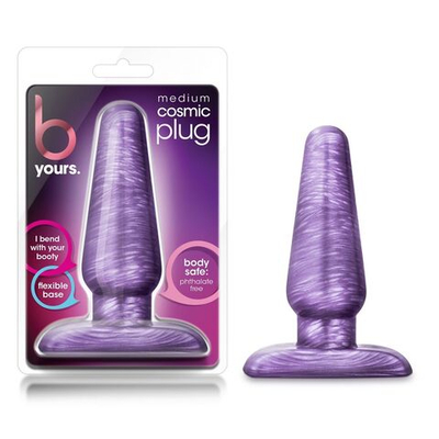 Фиолетовая анальная пробка B Yours Medium Cosmic Plug - 12 см. (Цвет: фиолетовый)