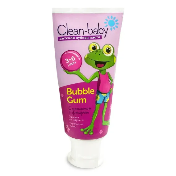 Зубная паста Clean-baby 3-6 лет 50мл Жевательная резинка