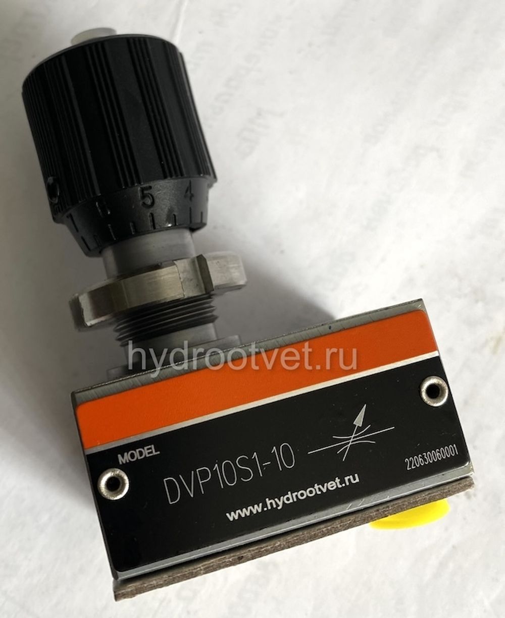 DRVP10-1-10 - Дроссель с обратным клапаном на плиту c рукояткой, Ду10