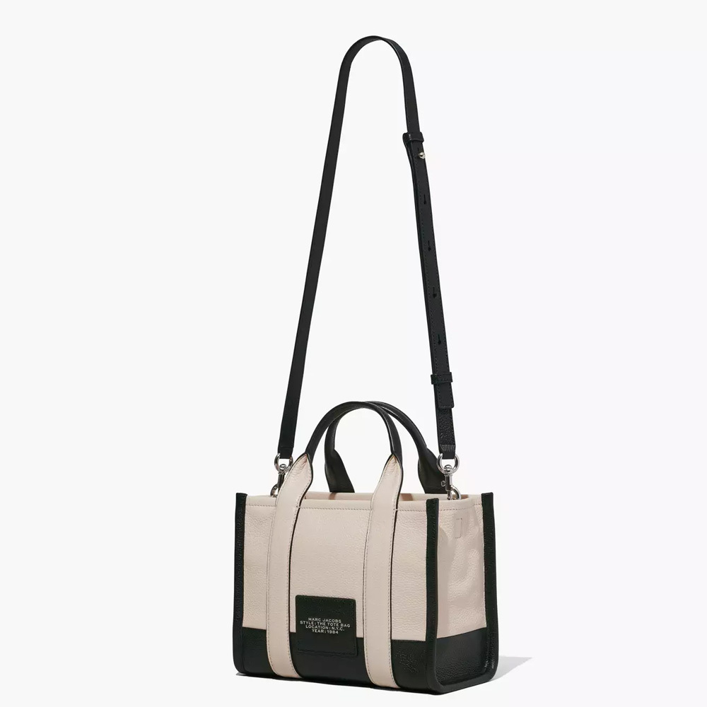 Сумка-тоут Marc Jacobs The Leather Colorblock Mini Tote Bag Ivory Multi