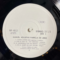 Винтажная виниловая пластинка LP Manuel Agujetas Cantes Gitanos De Manuel Agujetas Гитара Фламенко (Japan 1977) (No Obi)